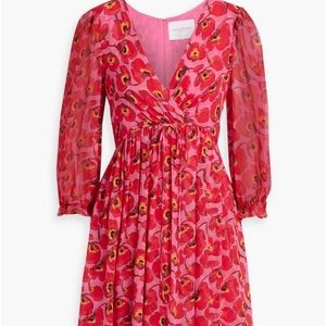 CAROLINA HERRERA
Wrap-effect floral-print silk-chiffon midi dress new with tags